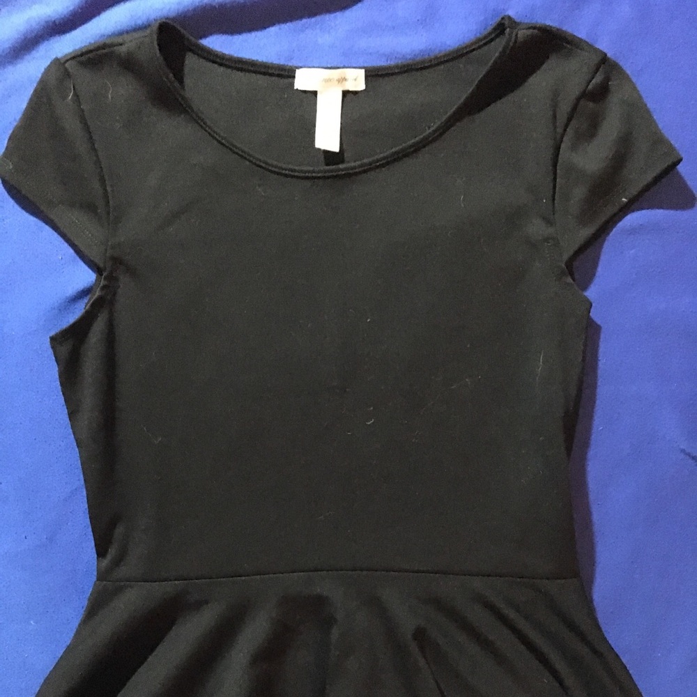Black peplum top